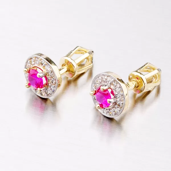 Dámske náušnice žlté zlato 585 zirkón 42-31653-SR