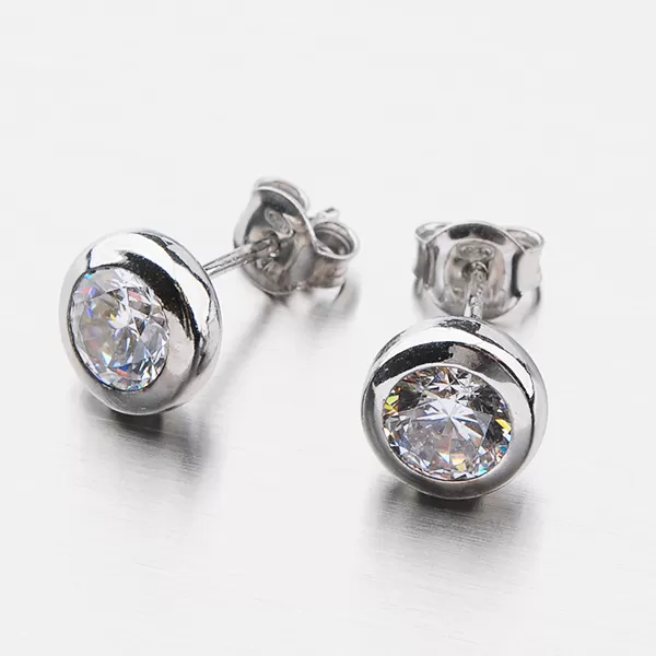 Veľké strieborné kôstky so zirkónmi E1300014-0871-SLX