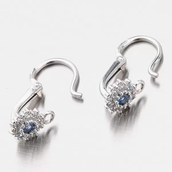 Detské náušnice biele zlato 585 zirkón 52DN-2749BMB