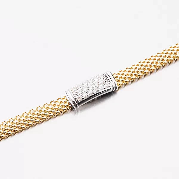 Pozlátený náramok pre ženy so zirkónmi B1902541-2196-SLX