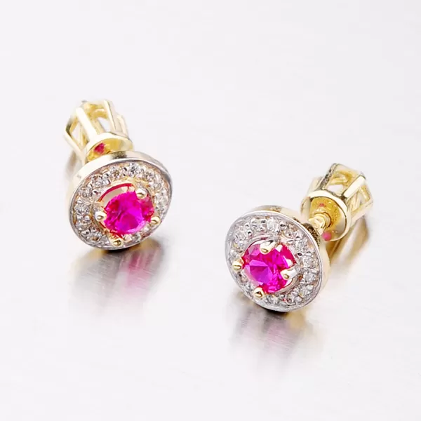 Dámske náušnice žlté zlato 585 zirkón 42-31653-SR