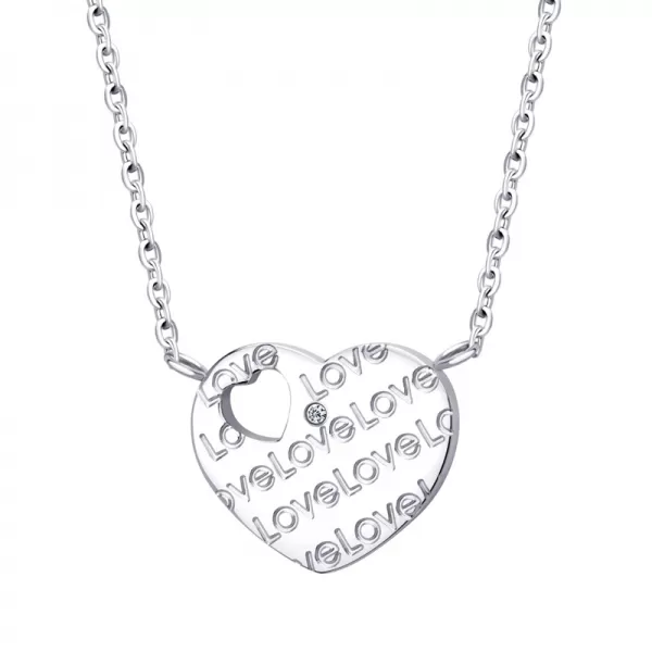 Oceľový náhrdelník so srdiečkom MNCP15-521-A
