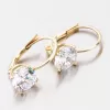 Dámske náušnice žlté zlato 585 zirkón 663P-120628