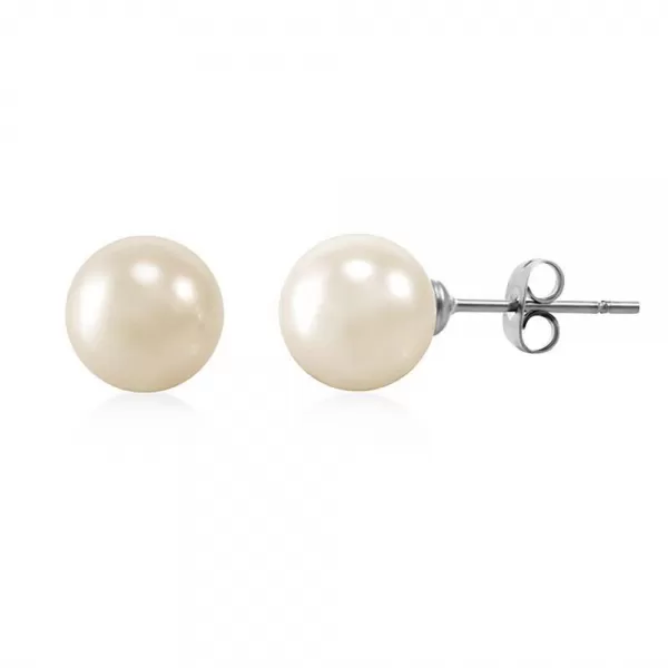 Oceľové kôstky s perlou FSER12-60-A