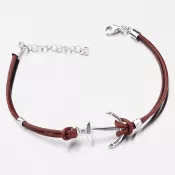 Náramok s kotvou v hnedej farbe B1502302-0940-SLX