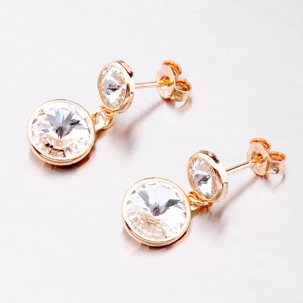 Visiace náušnice s kryštálmi E1702895-2120-SLX