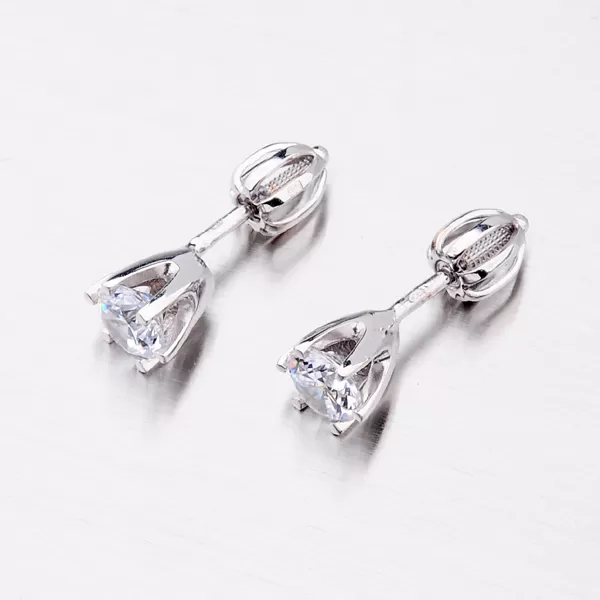 Dámske náušnice biele zlato 585 zirkón 52GZ-60294B