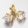 Dámske náušnice žlté zlato 585 zirkón 663P-120623