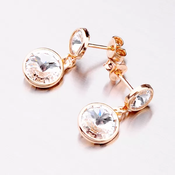 Visiace náušnice s kryštálmi E1702895-2120-SLX