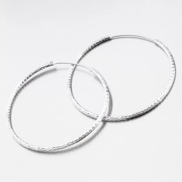 Strieborné kruhy s facetami UCST-121240/45