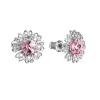 Náušnice bižutérie so Swarovski kryštálmi ružová kvietka 51042.3 light rose