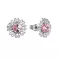 Náušnice bižutérie so Swarovski kryštálmi ružová kvietka 51042.3 light rose