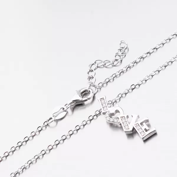 Strieborný náhrdelník s príveskom Love N1902983-1905-SLX