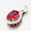 Prívesok s červeným zirkónom HST-13274