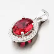 Prívesok s červeným zirkónom HST-13274