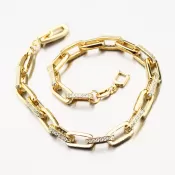 Dámsky náramok strieborný 925 zirkón pozlátený B1901562-1905-SLX