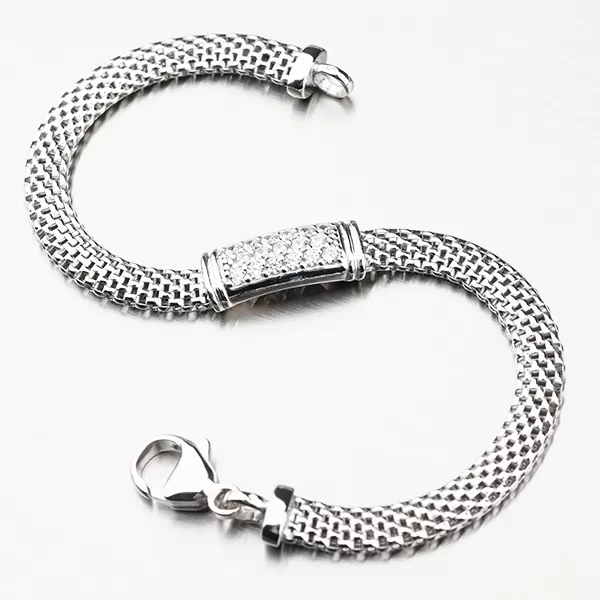 Dámsky strieborný náramok so zirkónmi B1902542-2196-SLX