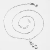 Strieborný náhrdelník s príveskom Love N1902983-1905-SLX