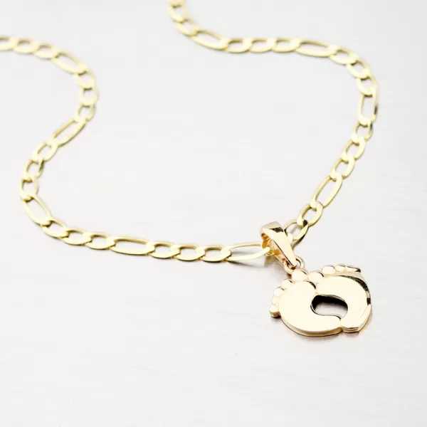 Zlatý prívesok - chodidlá 13-384