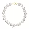 Perlový náramok biely z pravých riečnych perál so zlatým 14 karátovým zapínaním 923003.1