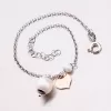 Náramok s perlami a srdcom 92003043-66-SLX