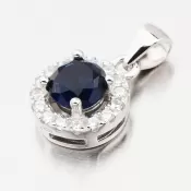 Okrúhly prívesok s modrým zirkónom HST-13256