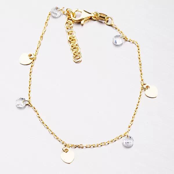 Náramok s príveskami a zirkónmi B2100130-1132-SLX