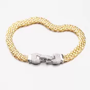 Pozlátený náramok pre ženy so zirkónmi B1902548-2196-SLX