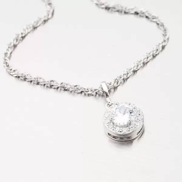 Okrúhly prívesok so zirkónmi HST-13193