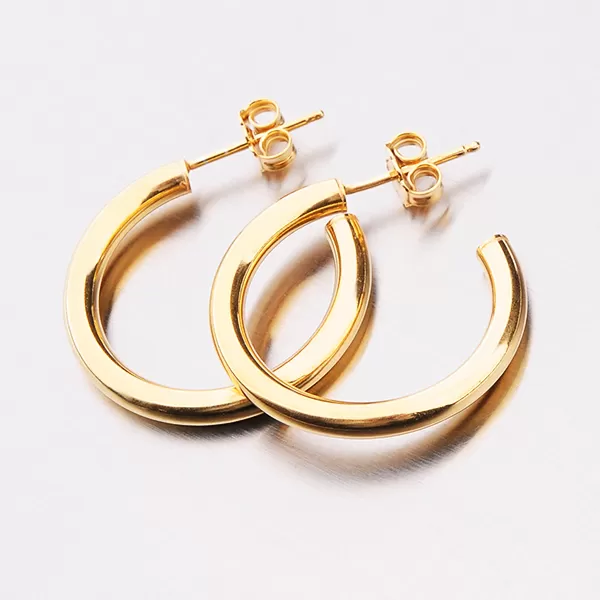 Silné pozlátené kruhy E1400041-1234-SLX