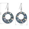 Bižutérne náušnice so Swarovski kryštálmi modré okrúhle 51040.3