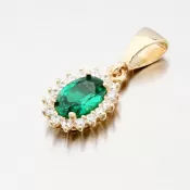 Zlatý prívesok s Emerald 13-380