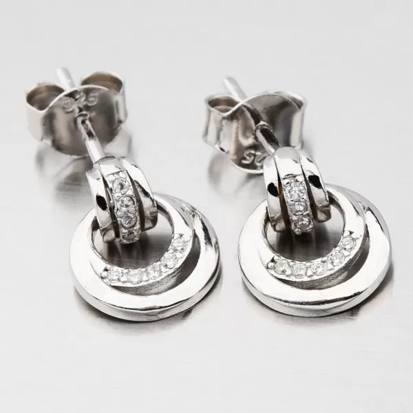 Strieborné náušnice so zirkónmi UPST-121888