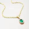 Zlatý prívesok s Emerald 13-380