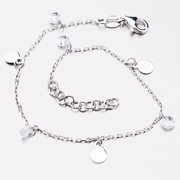 Náramok s príveskami a zirkónmi B2100124-1132-SLX