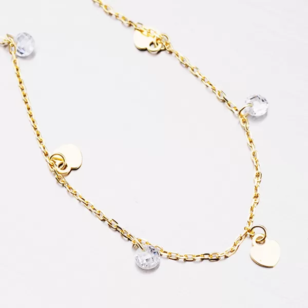 Náramok s príveskami a zirkónmi B2100130-1132-SLX