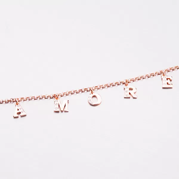 Pozlátený náramok s príveskami a zirkónmi B2001468-0331-SLX