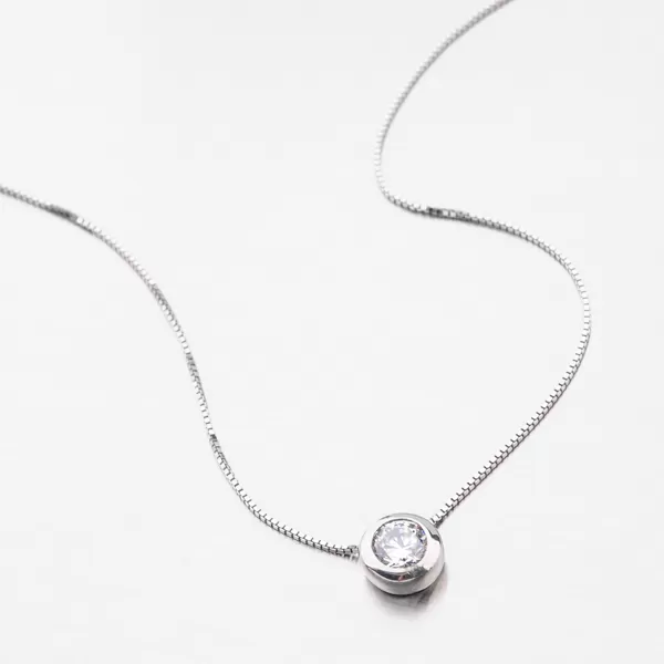 Strieborný náhrdelník so zirkónom N1300002-0871-SLX