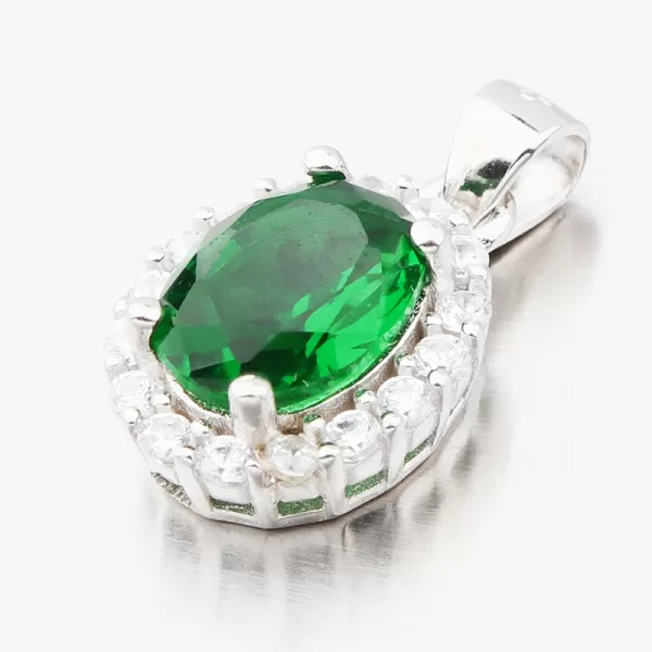 Prívesok so zeleným zirkónom HST-13252
