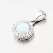 Elegantný prívesok v bielom zlate 13-382