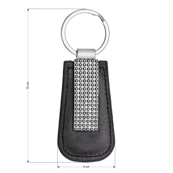 Kľúčenka s kryštálmi Swarovski čierna 38016.5 hematite