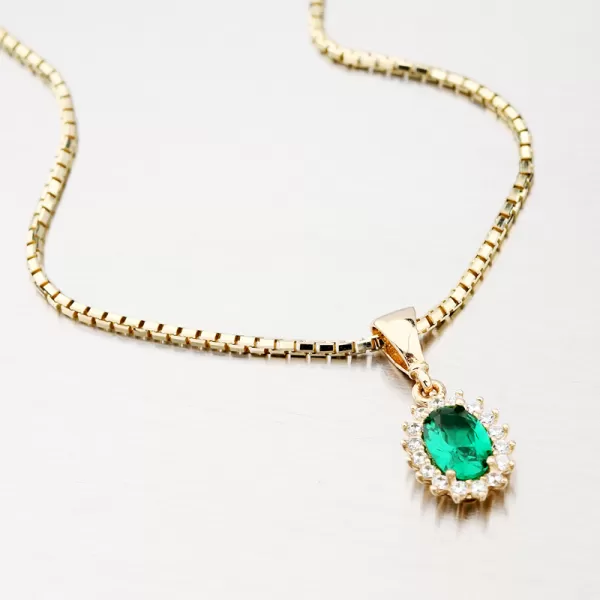 Zlatý prívesok s Emerald 13-380