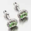Dámske náušnice strieborný 925 zelený zirkón so zelenými kamienkami UPST-121580S