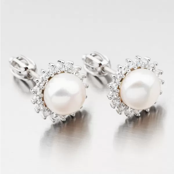 Strieborné kôstky s perlou UPST-121656/P