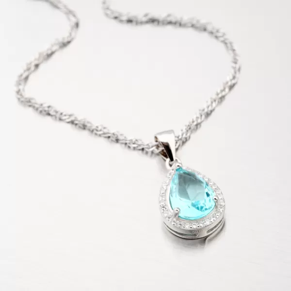 Prívesok so svetlo modrým zirkónom HST-13244