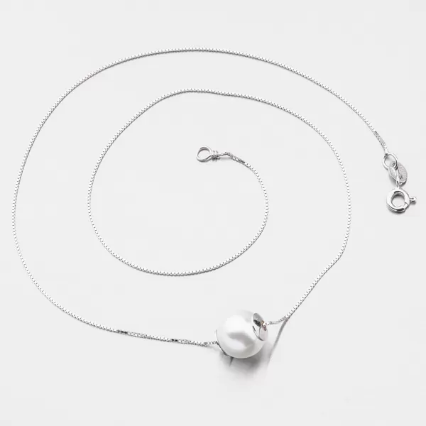 Strieborný náhrdelník s perlom N2201763-0871-SLX
