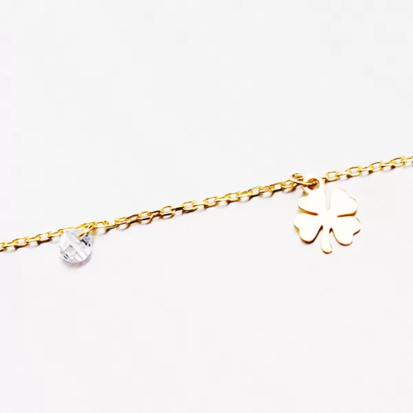 Pozlátený náramok s príveskami a zirkónmi B2000461-1132-SLX