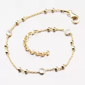 Pozlátený náramok so zirkónmi B2201123-0398-SLX