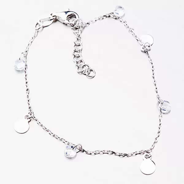 Náramok s príveskami a zirkónmi B2100124-1132-SLX