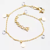 Pozlátený náramok s príveskami a zirkónmi B2100131-1132-SLX